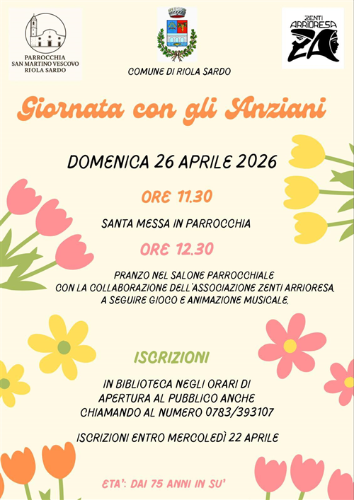 Progetto "anziani al centro" - giornata dedicata all'inclusione, alla socializzazione e alla partecipazione attiva della fascia di popolazione anziana.